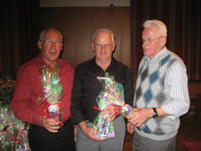 Bereits zum 5. Male in Serie gewann Paul Tremp die Seniorenkategorie vor Ruedi Dampf (rechts) und Hans Glaus (links).  